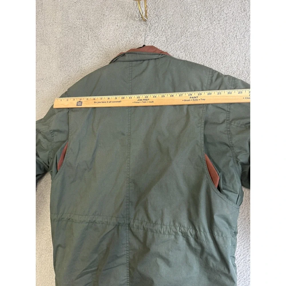 William Barry Jacket Mens‎ Medium Green Quilted Lined Field Hunting Zip Snap